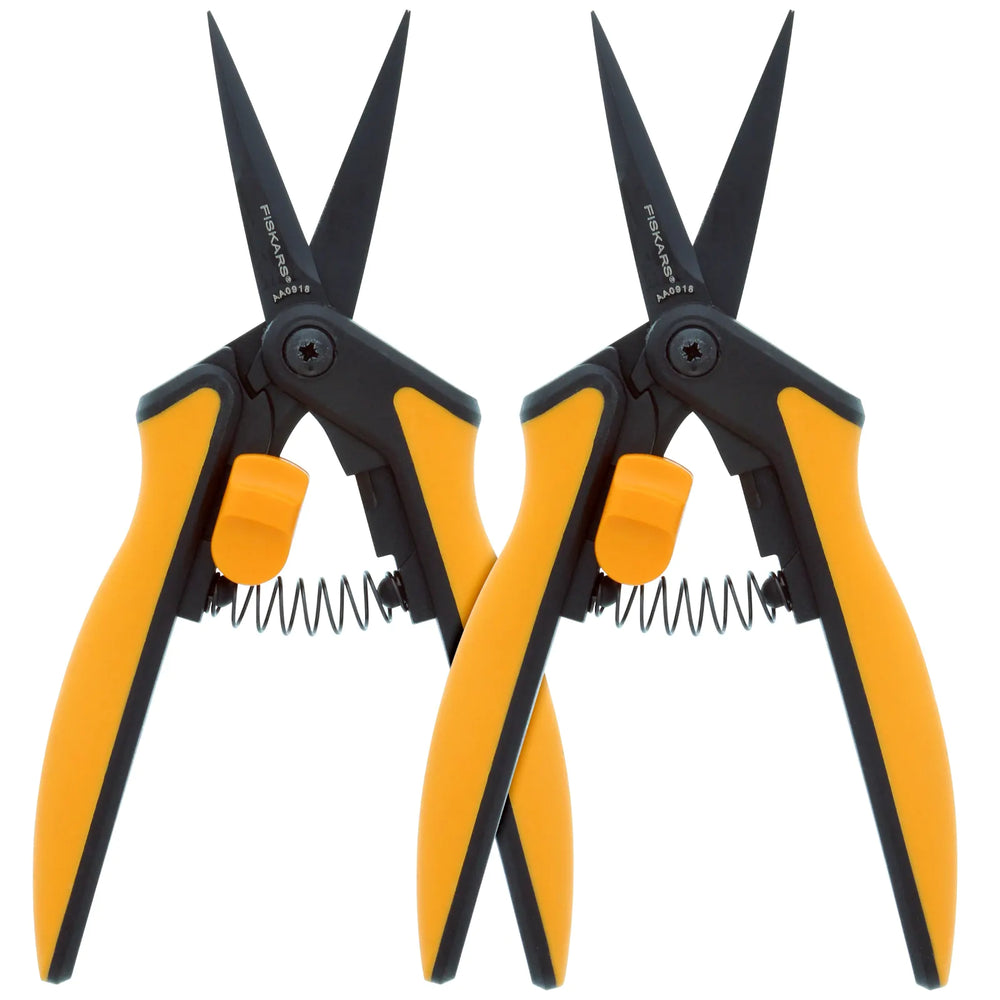 Fiskars Micro-Tip Pruning Snips (Non-Stick), Pack of 2