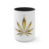 Gold Pot Leaf Coffee Mug