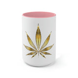 Gold Pot Leaf Coffee Mug