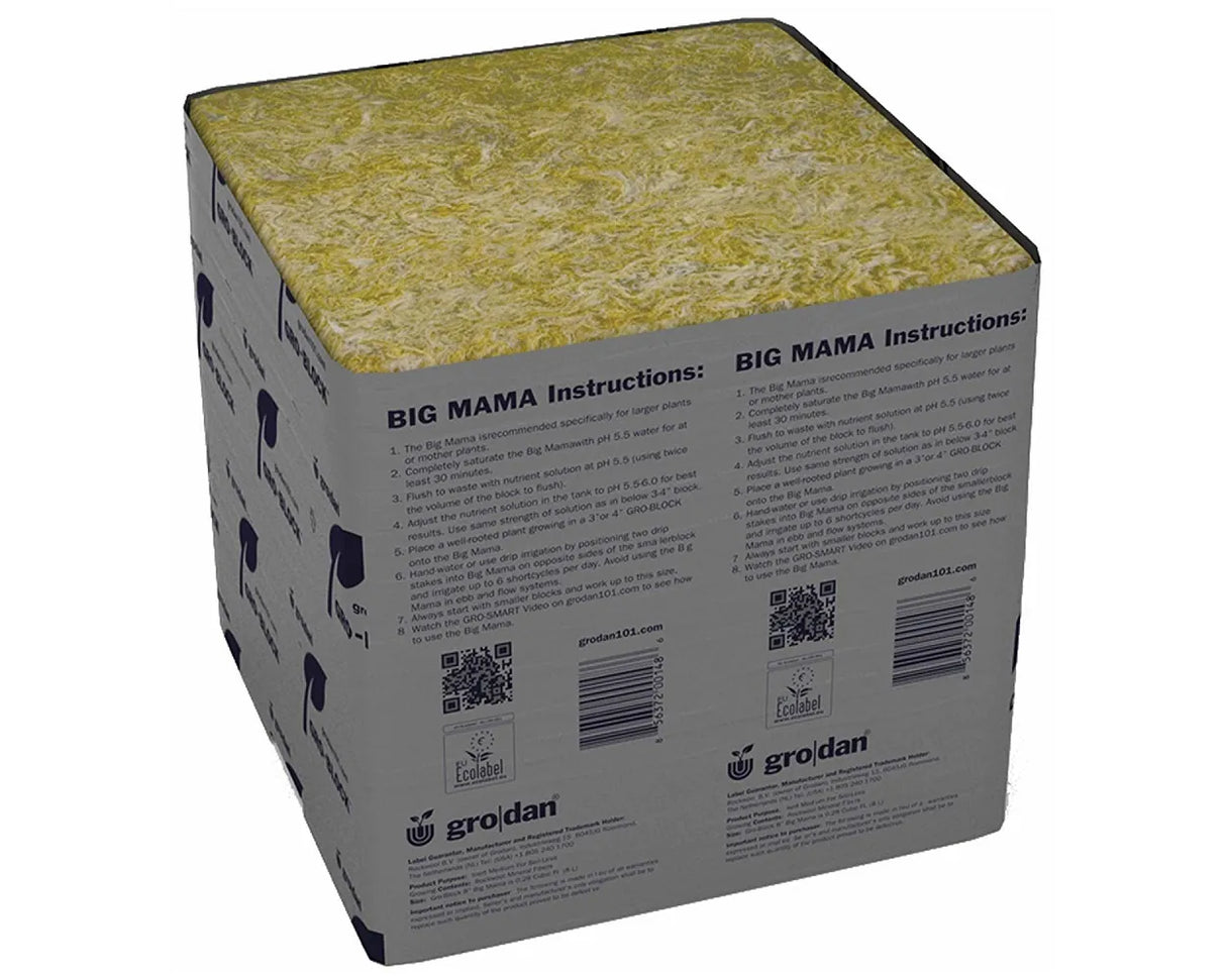 Grodan Big Mama, 8" x 8 " x 8" (Case of 18)