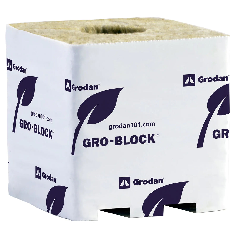 Grodan Pro Gro-Block Improved GR4 with Hole, 3" x 3" x 2.5" (Case of 384)