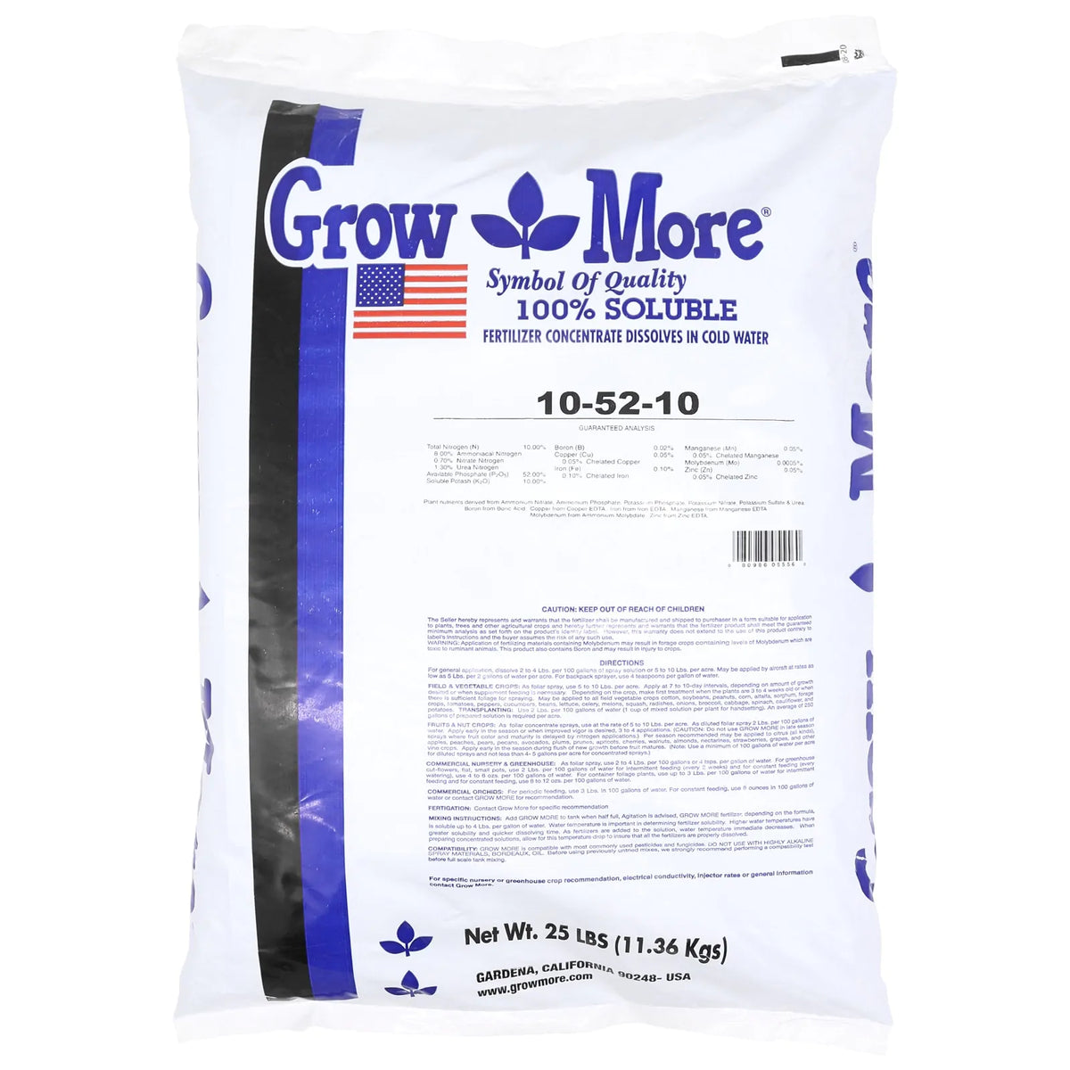 Grow More Water Soluble High Foss, 25 lbs. - Monster Gardens