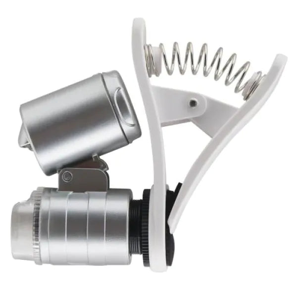 Universal Cell Phone Illuminated Microscope with Clip - 60x