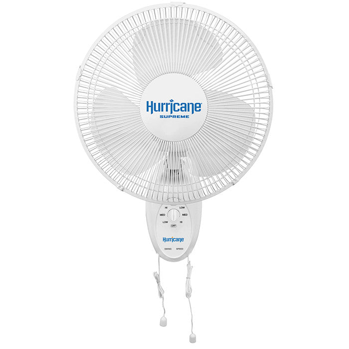 Hurricane 12" Supreme Oscillating Wall Mount Fan