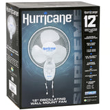 Hurricane 12" Supreme Oscillating Wall Mount Fan