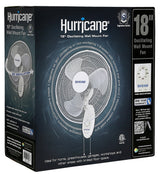 Hurricane 18" Supreme Oscillating Wall Mount Fan