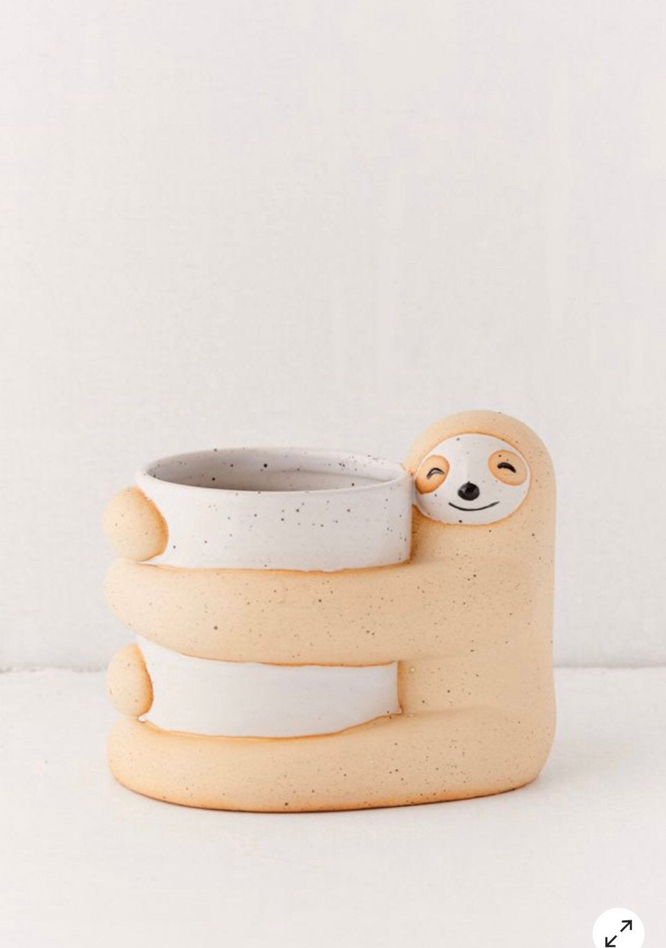 Large Hugging Sloth Ceramic Planter Pot for Succulents & Plants