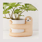 Large Hugging Sloth Ceramic Planter Pot for Succulents & Plants