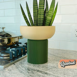 Modern Pedestal Plant Pot – Two-Piece Design