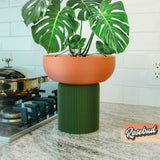 Modern Pedestal Plant Pot – Two-Piece Design