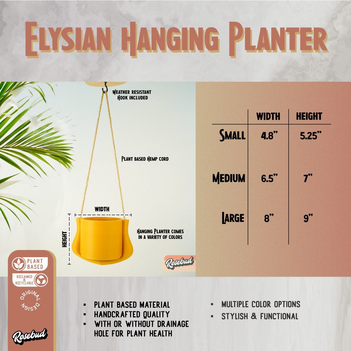The Elysian Hanging Planter