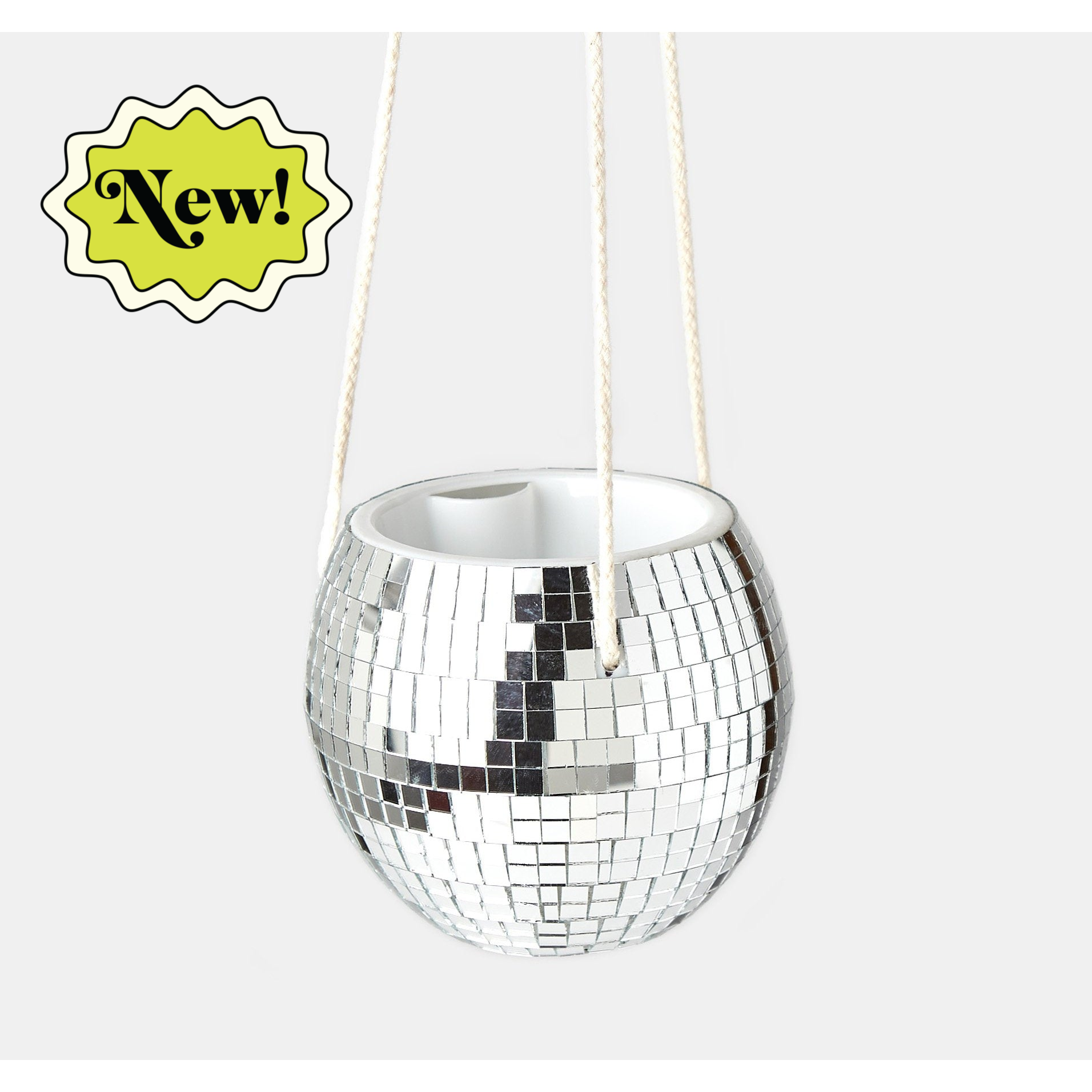 self watering disco ball planter Disco Ball Hanging Planters
