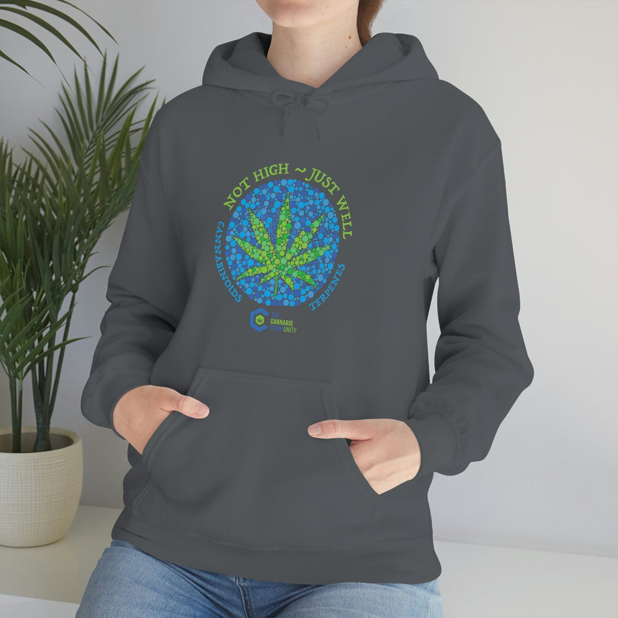 Not High, Just Well Cannabis Hoodies