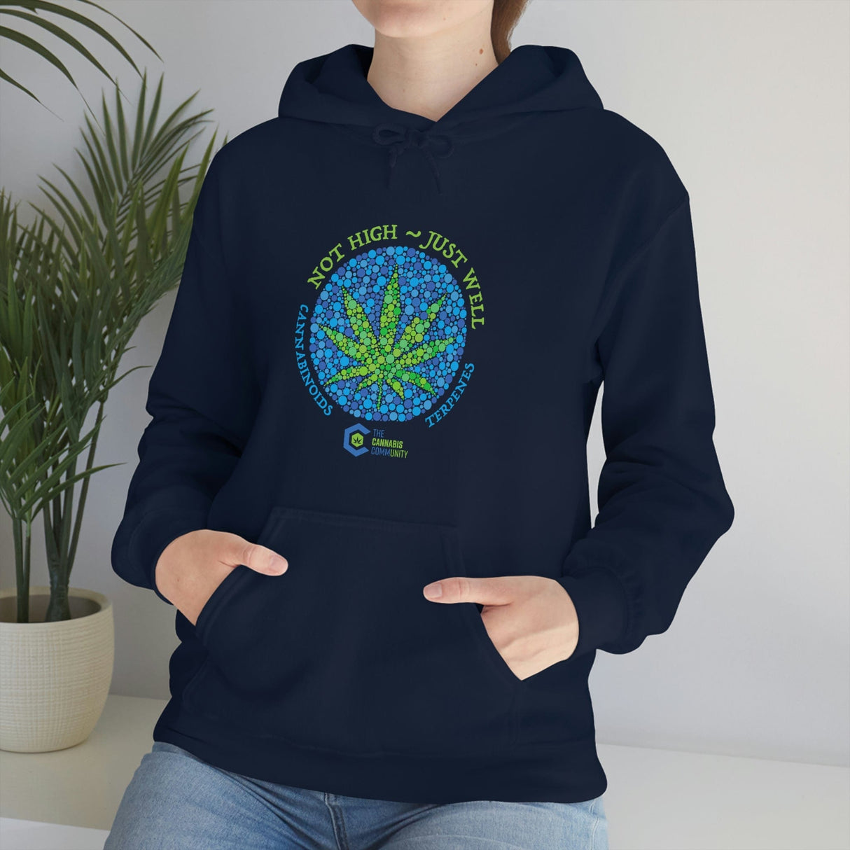 Not High, Just Well Cannabis Hoodies