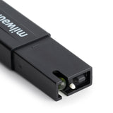 Black electronic device with a visible brand logo on a white background