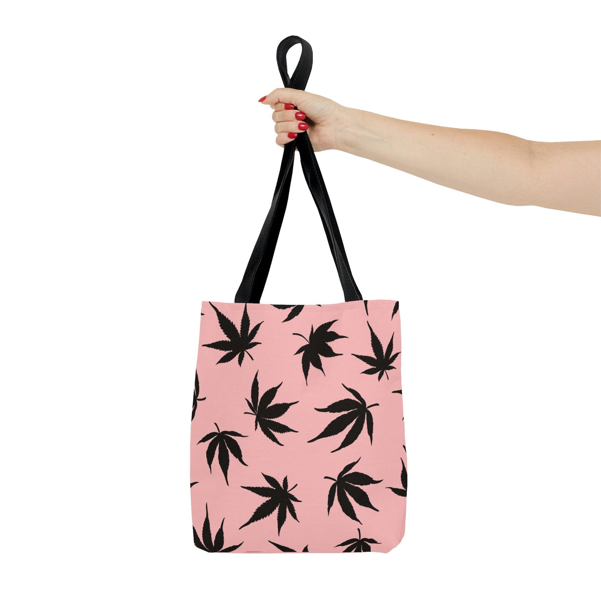 Marijuana Leaves Pink Tote Bag