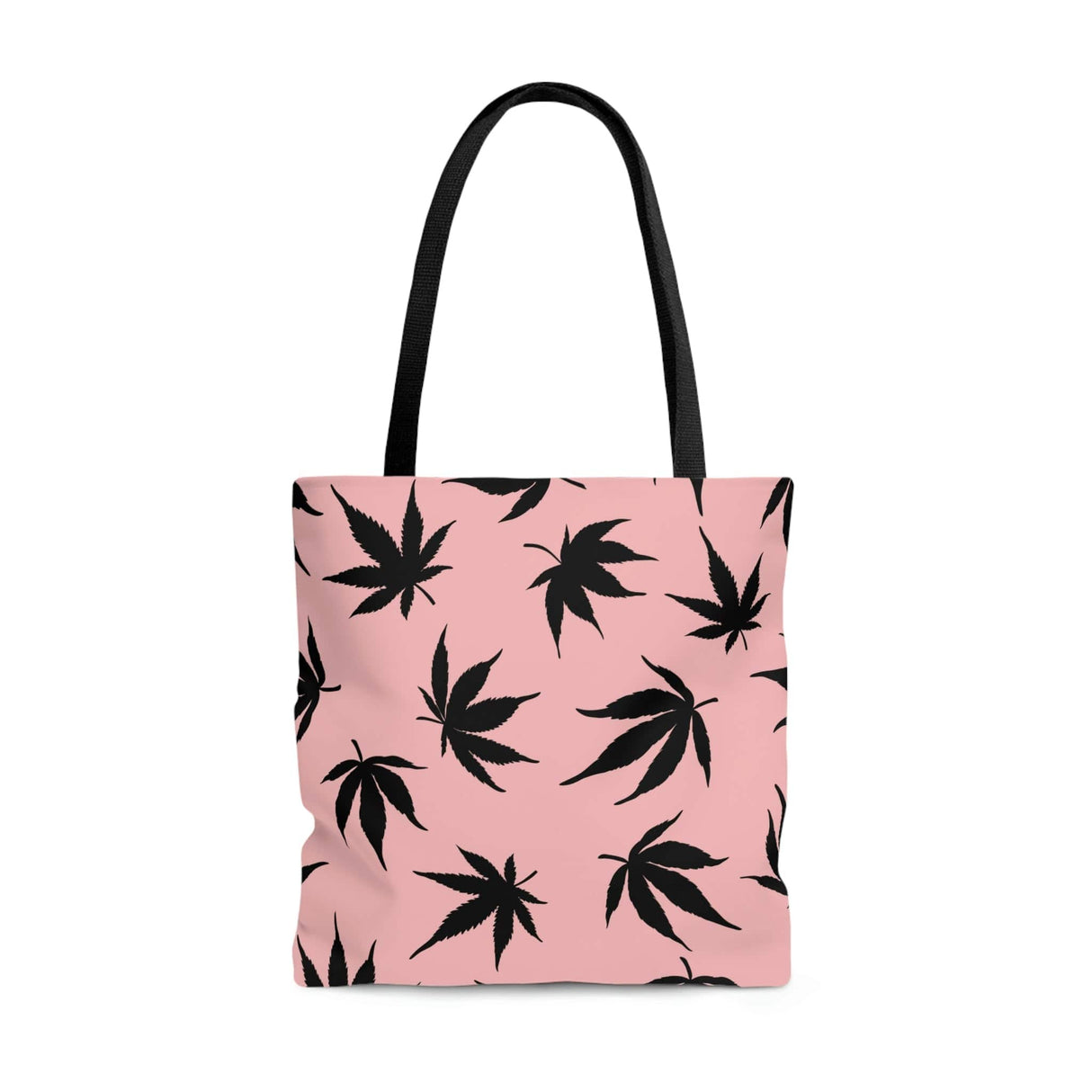 Marijuana Leaves Pink Tote Bag