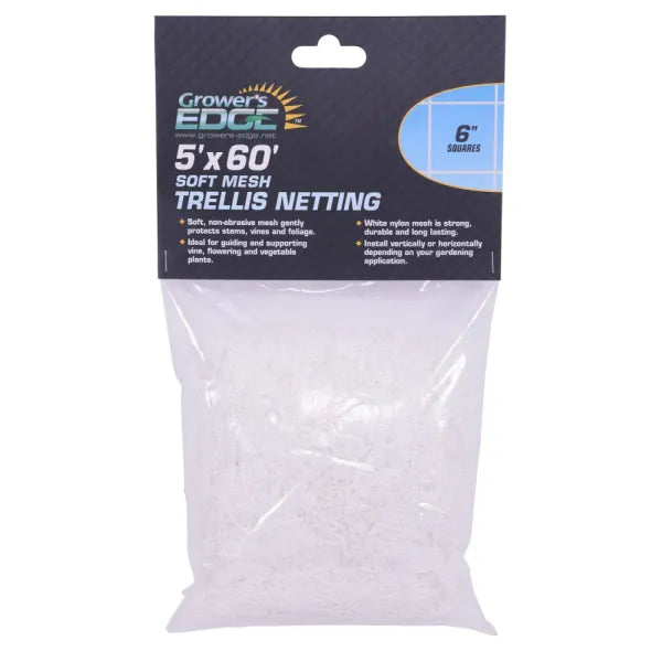 polyester plant trellis netting Polyester (soft) Trellis Netting 5' x 60', 6" mesh