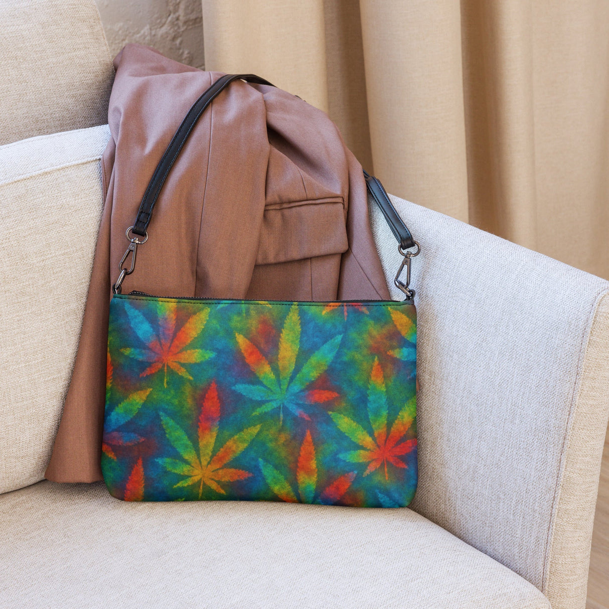 Queen Tie-Dye Crossbody Bag – Versatile Faux Leather Purse