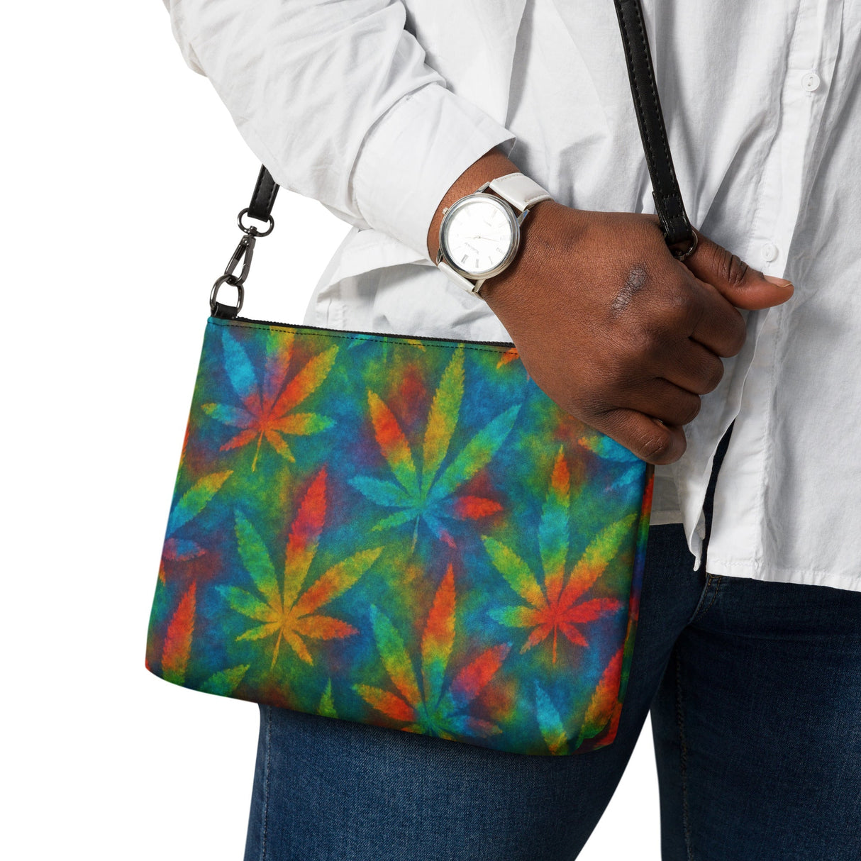 Queen Tie-Dye Crossbody Bag – Versatile Faux Leather Purse