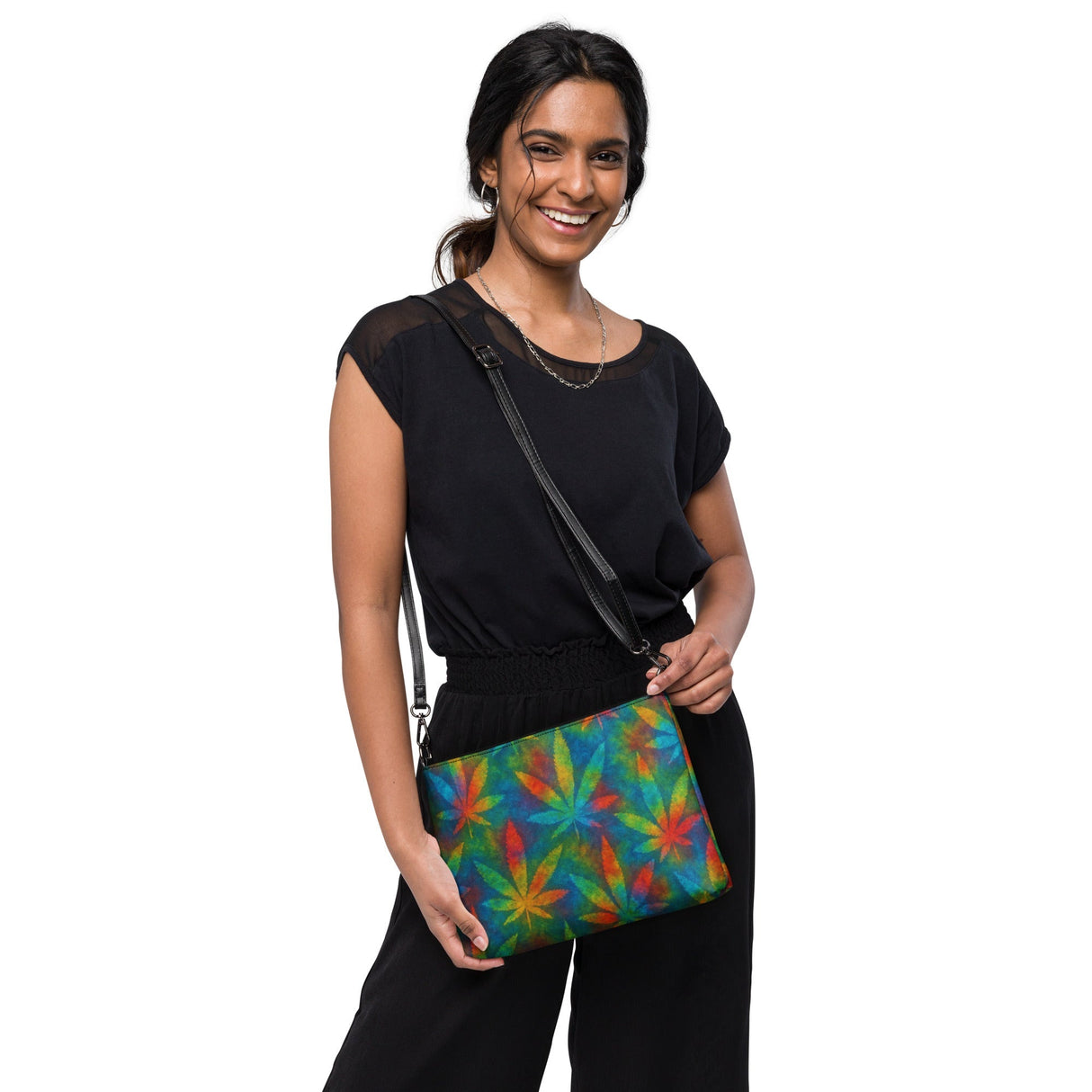 Queen Tie-Dye Crossbody Bag – Versatile Faux Leather Purse