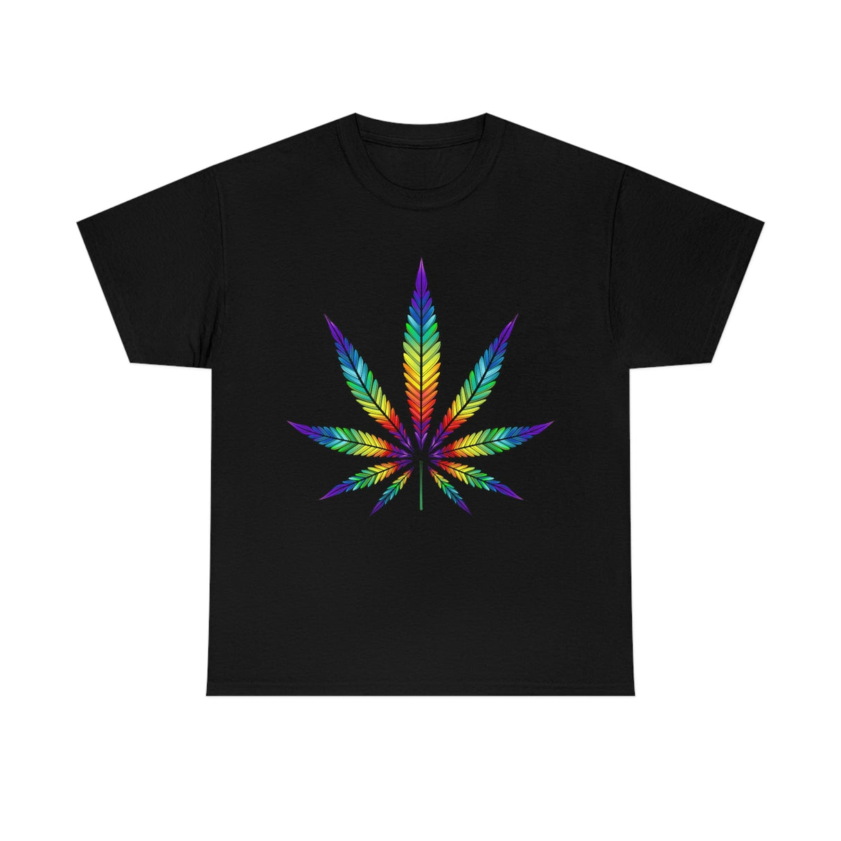 Rainbow Cannabis Leaf Tee