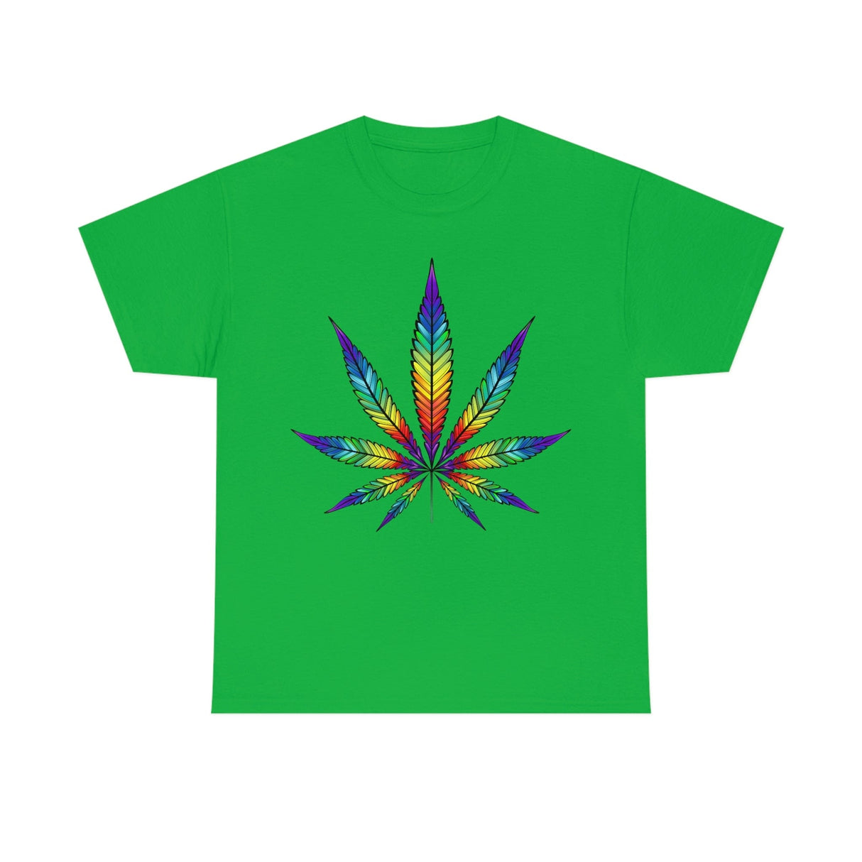 Rainbow Cannabis Leaf Tee
