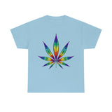 Rainbow Cannabis Leaf Tee