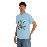 Rainbow Cannabis Leaf Tee