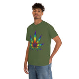 Rainbow Cannabis Leaf Tee