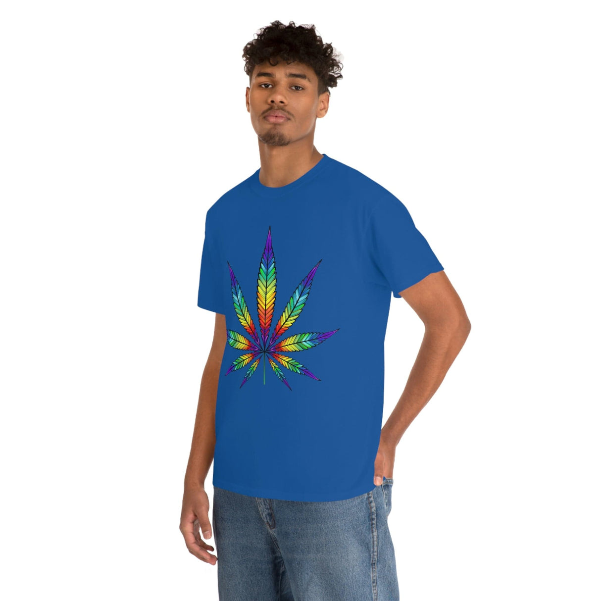 Rainbow Cannabis Leaf Tee