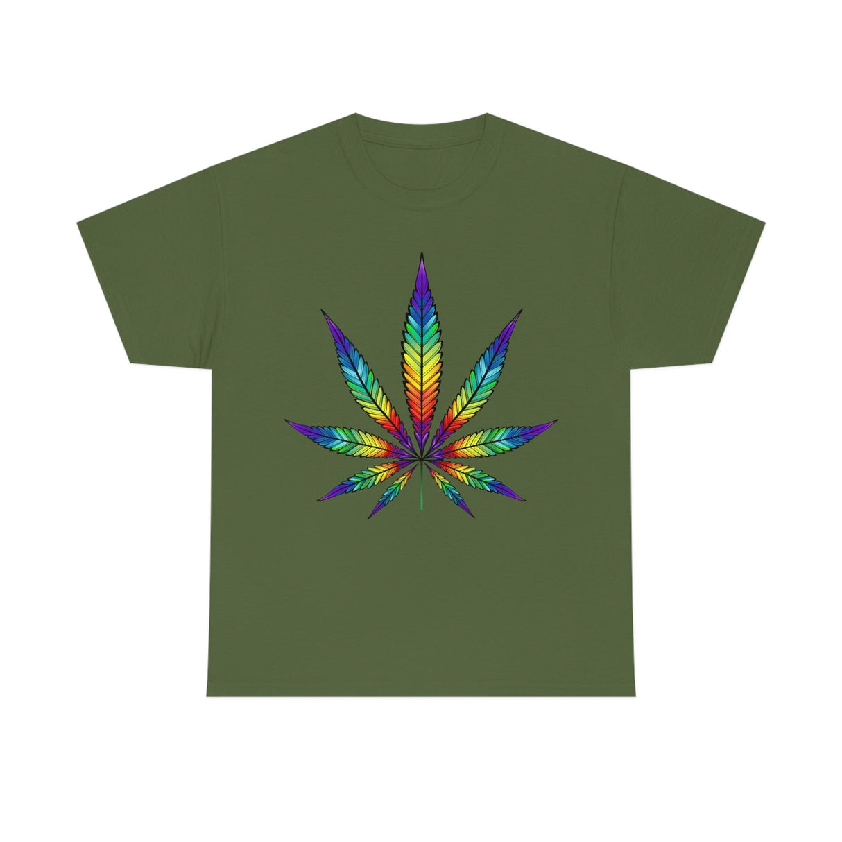 Rainbow Cannabis Leaf Tee