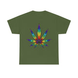 Rainbow Cannabis Leaf Tee