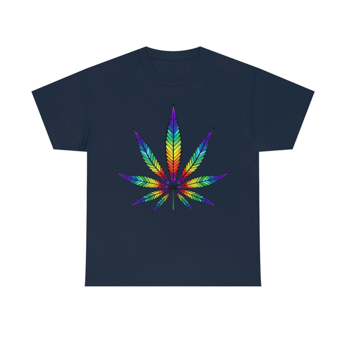Rainbow Cannabis Leaf Tee