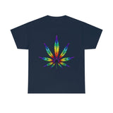 Rainbow Cannabis Leaf Tee