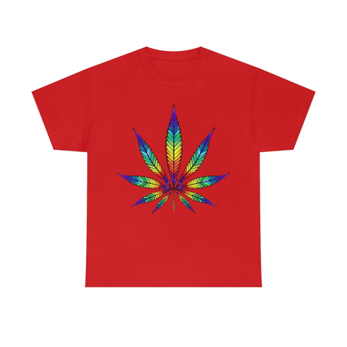 Rainbow Cannabis Leaf Tee