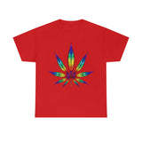 Rainbow Cannabis Leaf Tee