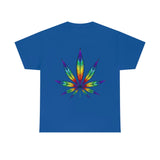 Rainbow Cannabis Leaf Tee