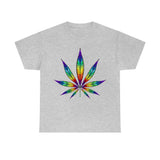 Rainbow Cannabis Leaf Tee