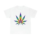Rainbow Cannabis Leaf Tee