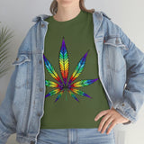 Rainbow Cannabis Leaf Tee