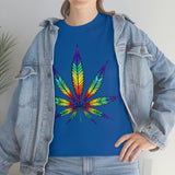 Rainbow Cannabis Leaf Tee