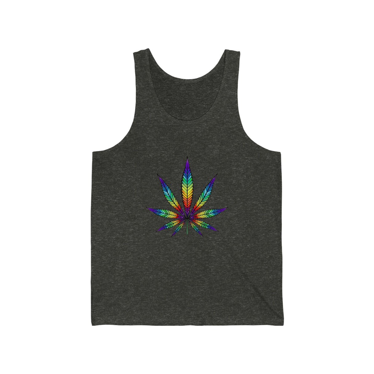 Rainbow Weed Leaf Unisex Jersey Tank