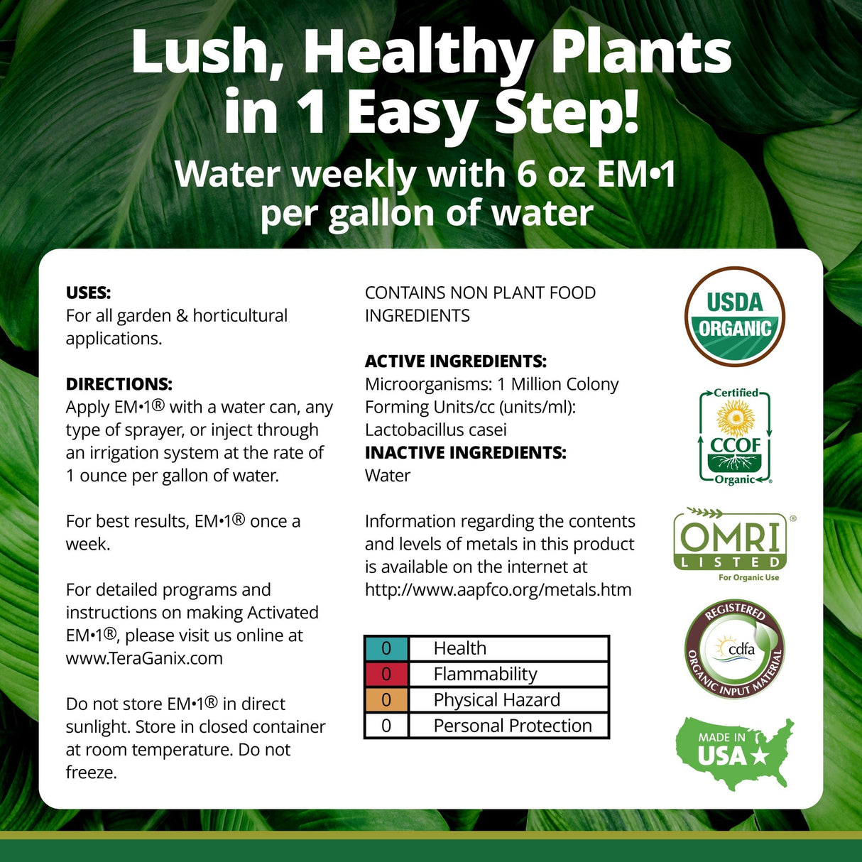 TeraGanix EM•1® Microbial Inoculant Soil Conditioner Concentrate