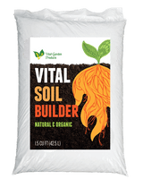 Bag of Vital Soil Builder with a root illustration on a white background
