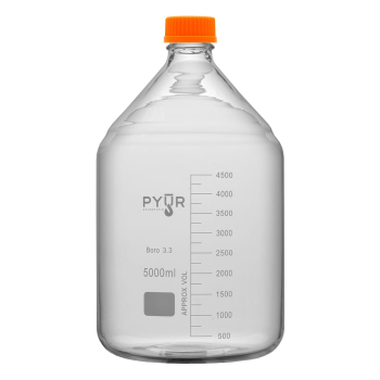 Glass Reagent Media Storage Bottle with GL45 Screw Cap, 10,000 ml