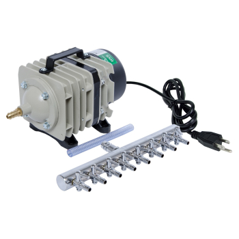 Active Aqua Commercial Air Pump, 8 Outlets, 60W, 70 L per min pump with manifold and cord