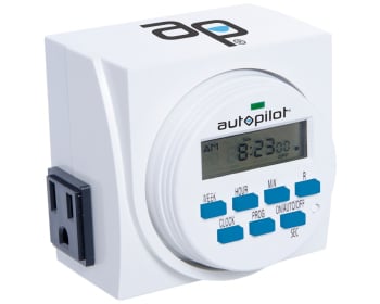 Autopilot Dual Outlet 7-Day Grounded Digital Programmable Cycle Timer