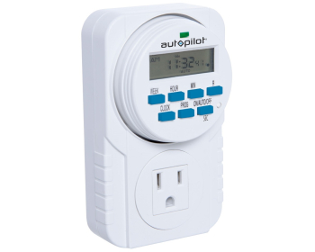 Autopilot Single Outlet 7-Day Grounded Digital Programmable Timer