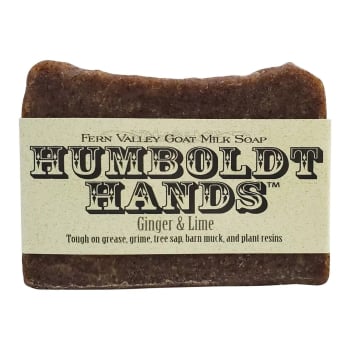 Fern Valley Goat Milk Soap Humboldt Hands - Ginger Lime, front